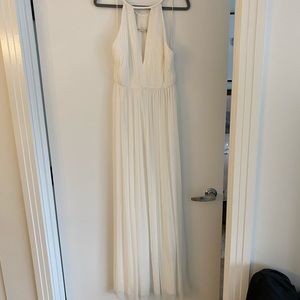 Brand new cream Alice and Olivia Grecian maxi dress.